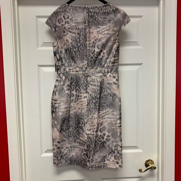 Eliza J Animal Print Taffeta Crystal Embellished Dress sz 12 NWT - Picture 6 of 6